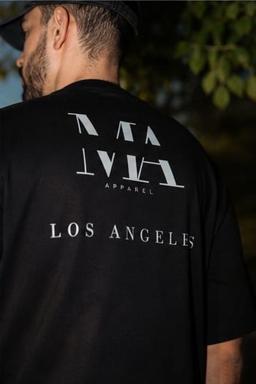 Black tee LOS ANGELES