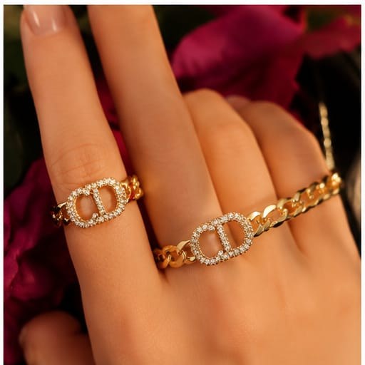 Queena Jewelry signature CD rings and bracelet