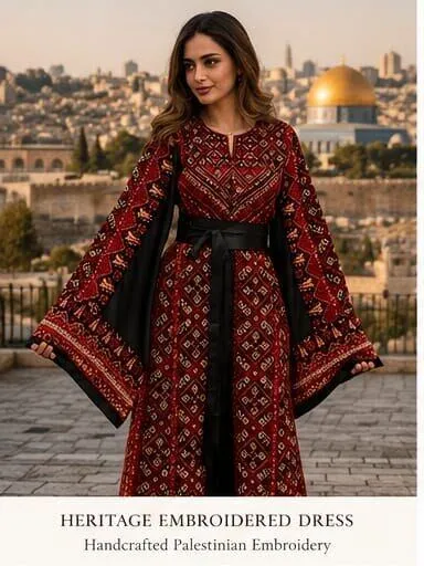 Heritage embroidered dress