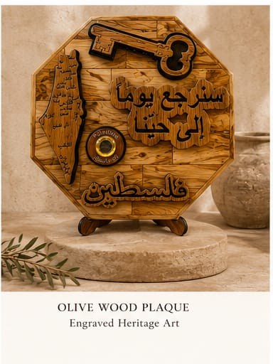Olive wood plaque