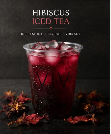 Hibiscus Iced Tea — refreshing, floral, vibrant