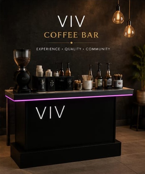 VIV Coffee Bar setup — experience, quality, community